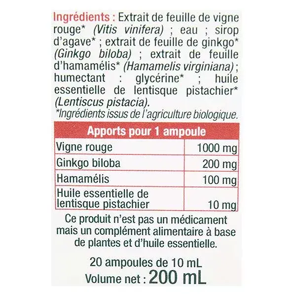 Les 3 Chênes Phyto Aromicell'R Circulation Bio 20 ampolas