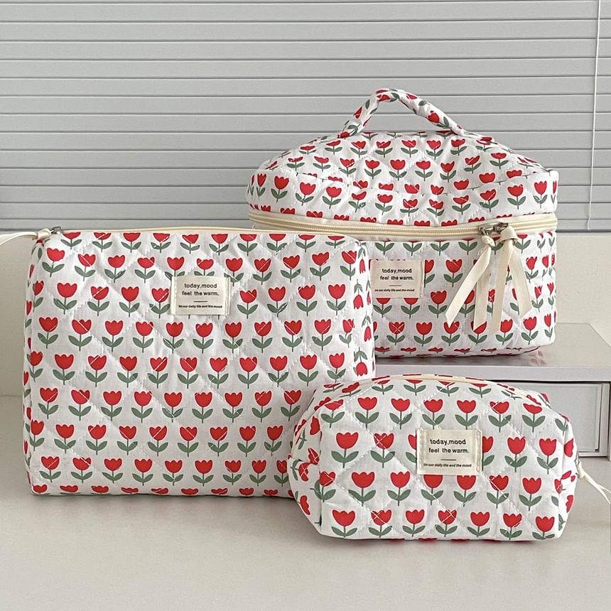 ZenlyHabit - Make-uptas / clutch van bloemenstof (verschillende ontwerpen)