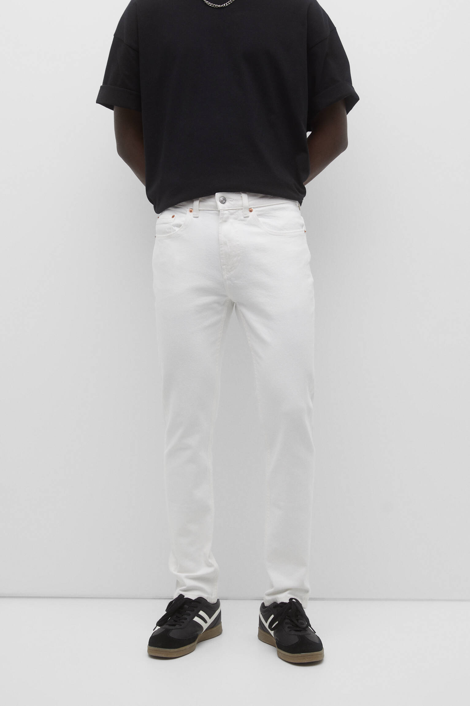 CALÇA JEANS BÁSICA SLIM FIT - BRANCA