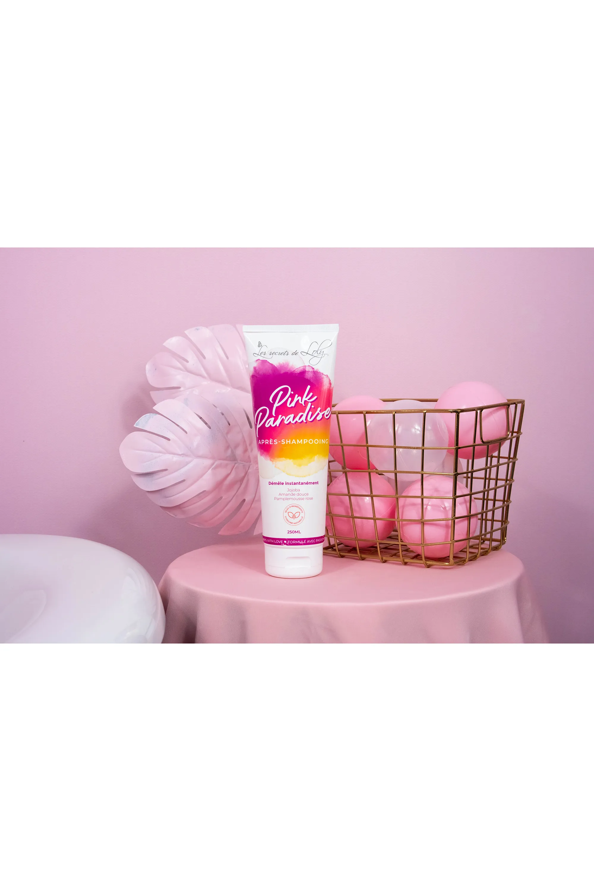 Les Secrets de Loly Après-shampoing démêlant Pink Paradise-250 ml