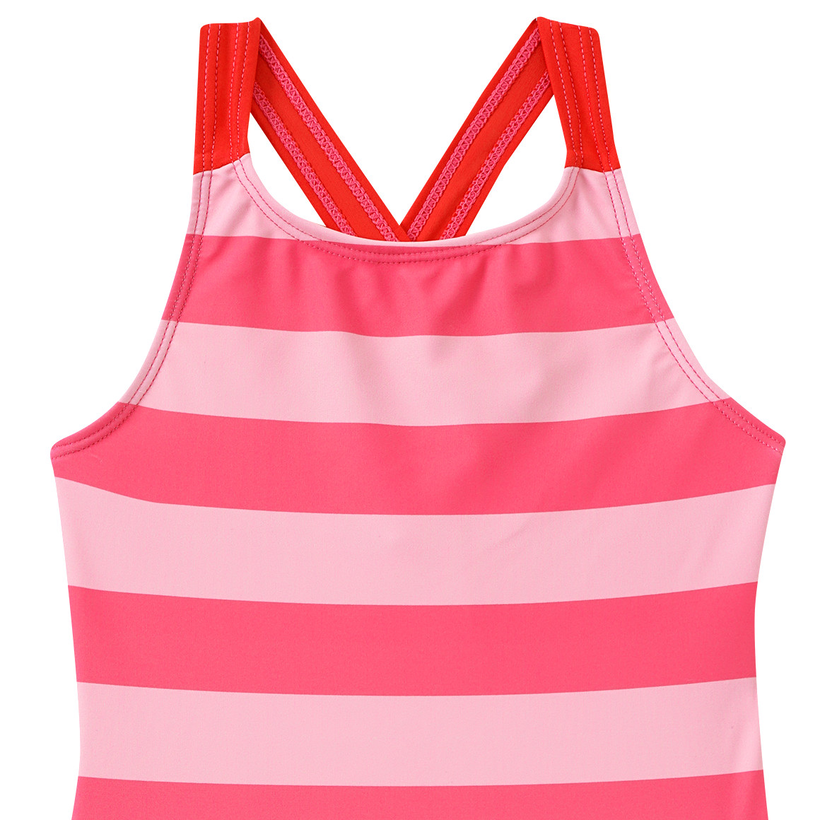 Famy Mädchen Badeanzug mit Streifen pink / rosa