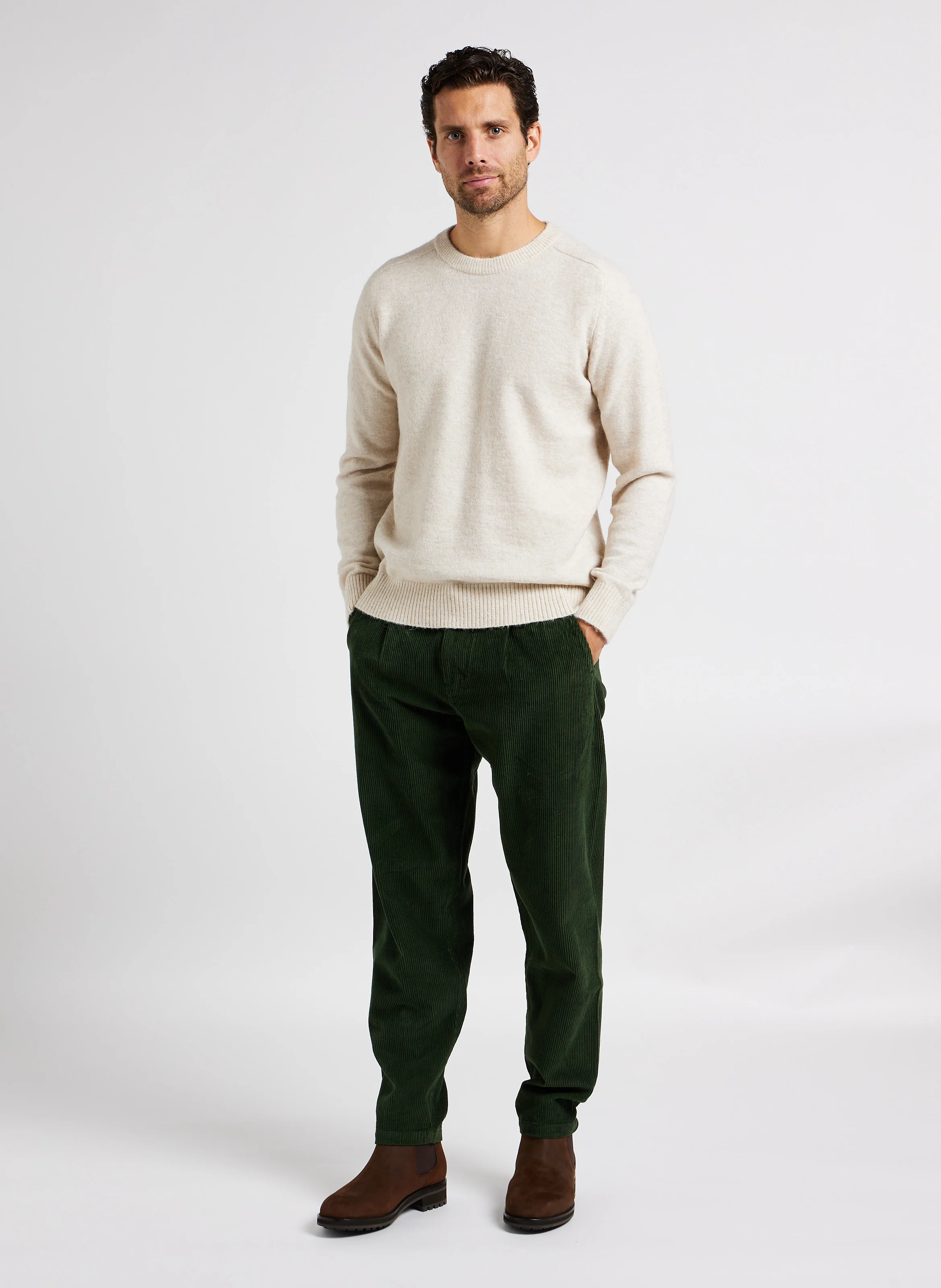 WOTAN - Pantalon droit en coton biologique | Vert