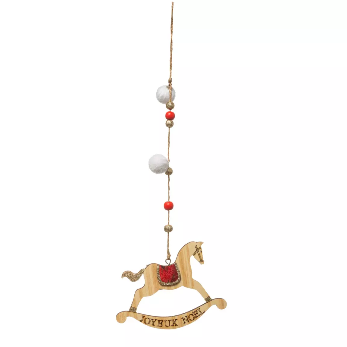 Cheval à suspendre (H34 cm) Bascule Naturel
