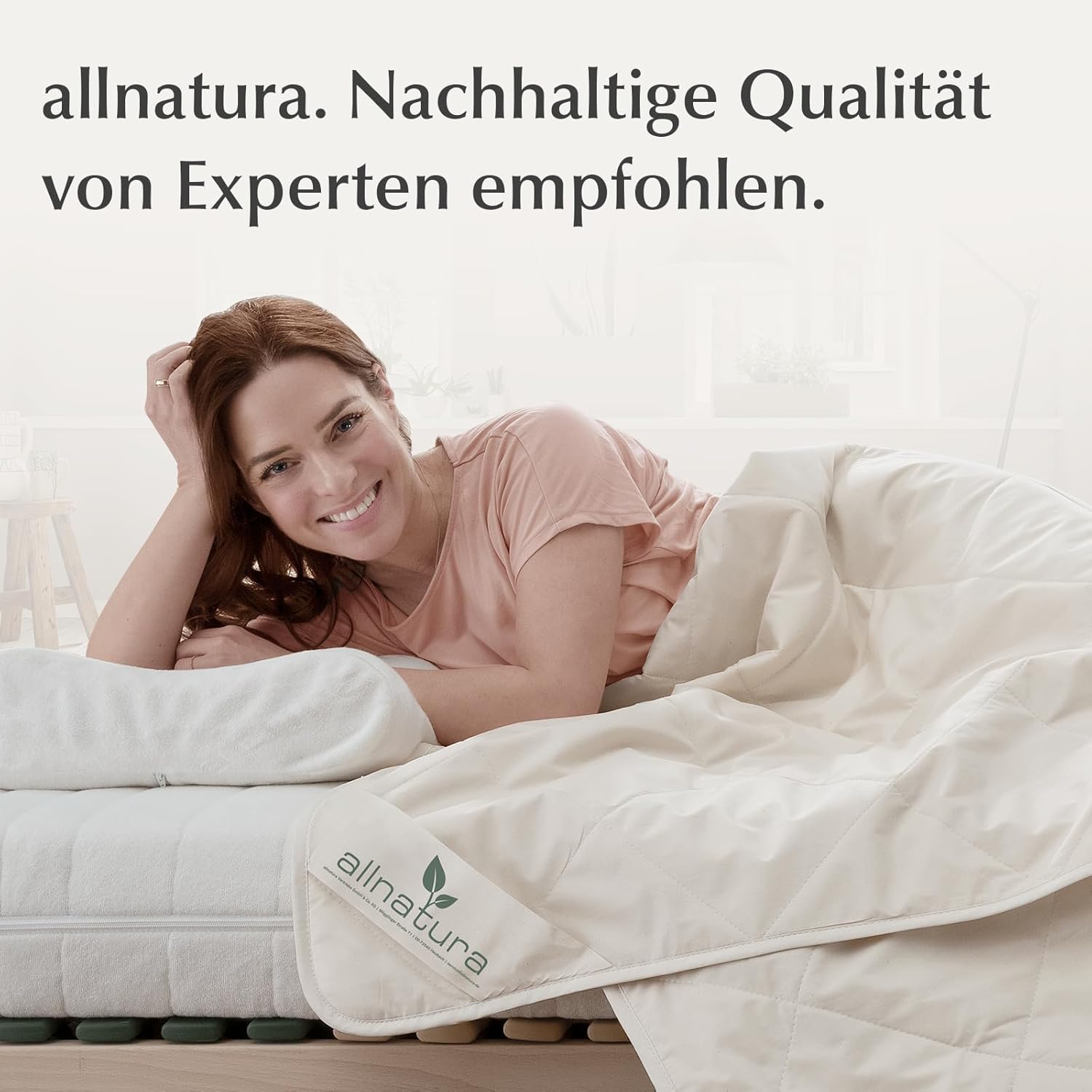 allnatura Lyovita Lycocell-Duo 135x200 cm Bettdecke - warme Winter-Decke optimal klimatisierend für 4 Jahreszeiten - Atmungsaktive Steppdecke gefüllt mit Lyocell/Tencel - für Allergiker geeignet