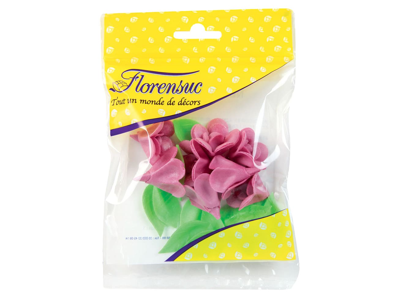 Violettes avec feuilles (x 7) - azyme - Ø 3,3 cm - Florensuc