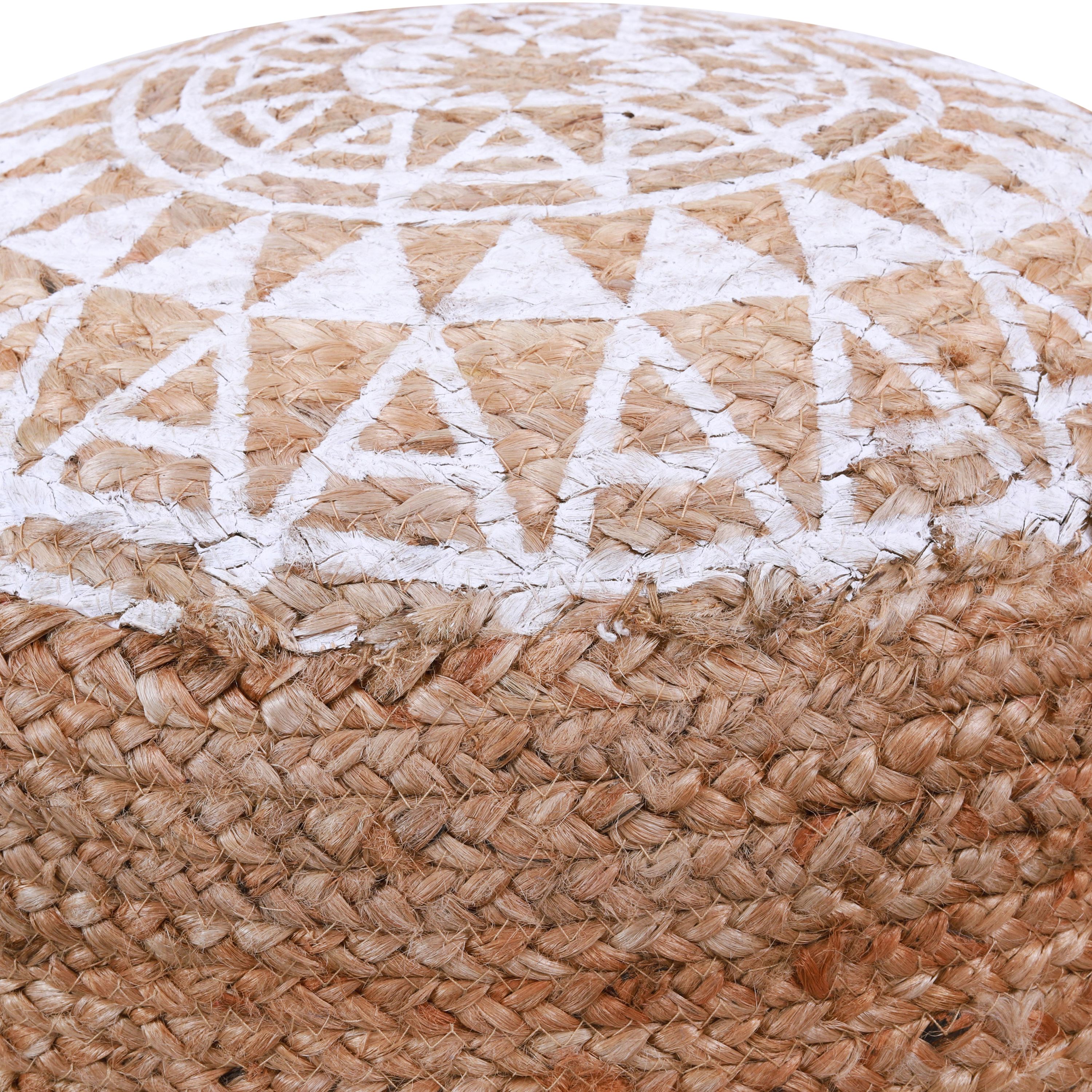 Pouf NETANJA weiss/natural
