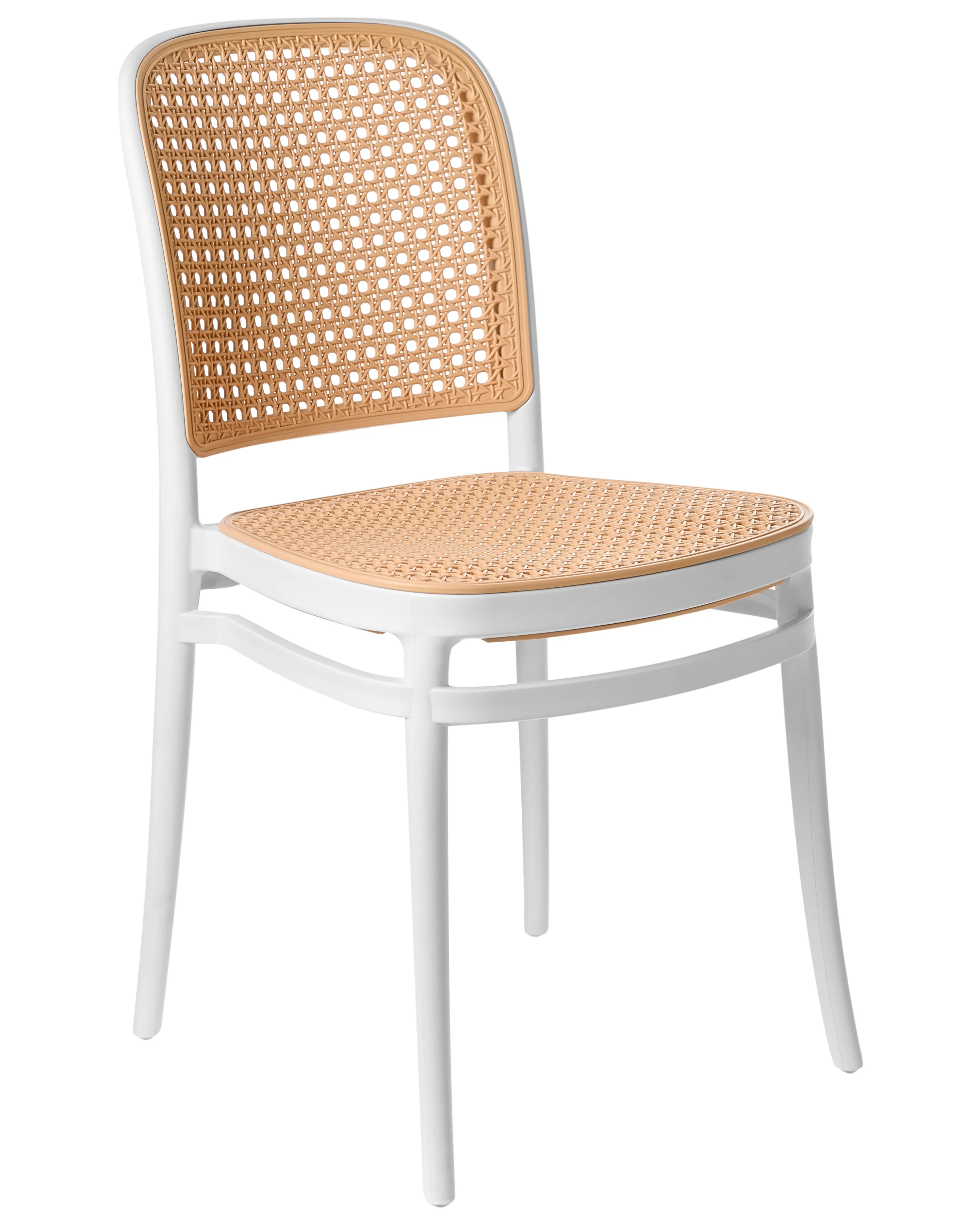 Set van 4 tuinstoelen PLOSE Wit/beige