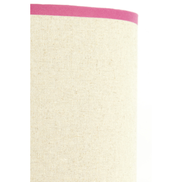Lampenkap Theo-Bert Pot cilinder beige roze Ø 23 cm