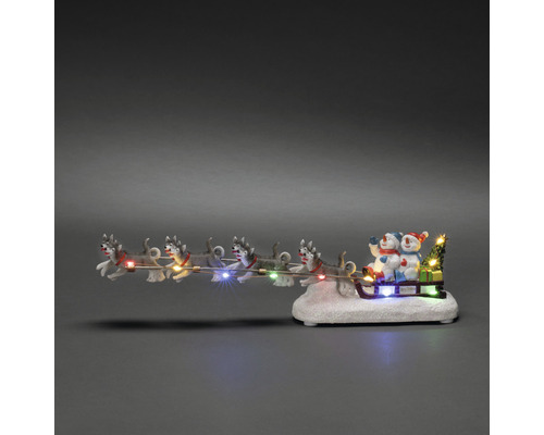 Konstsmide LED Scenery Sneeuwpop met Hondenslee