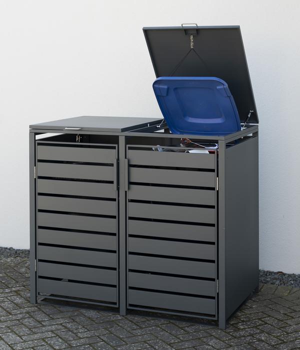 Westmann Mülltonnenverkleidung Kubus 2er Box,