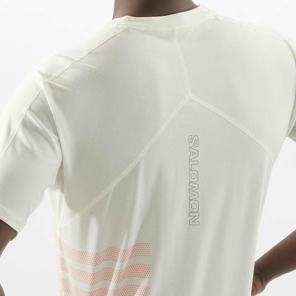 T-shirt trail SALOMON SENSE AERO SS TEE GFX M ICICLE/NEON FLAME