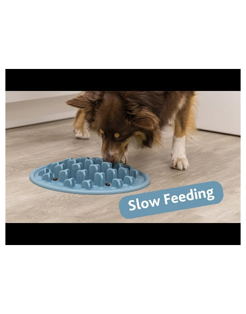 Trixie Slow Feeding Voedermat - Hondenvoerbak - Ø28 cm Blauw