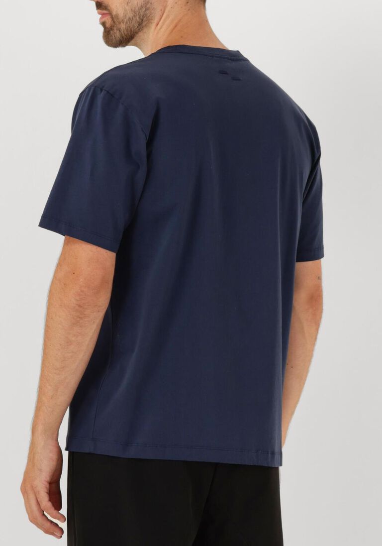 donkerblauwe filling pieces t-shirt t-shirt embroidered knot
