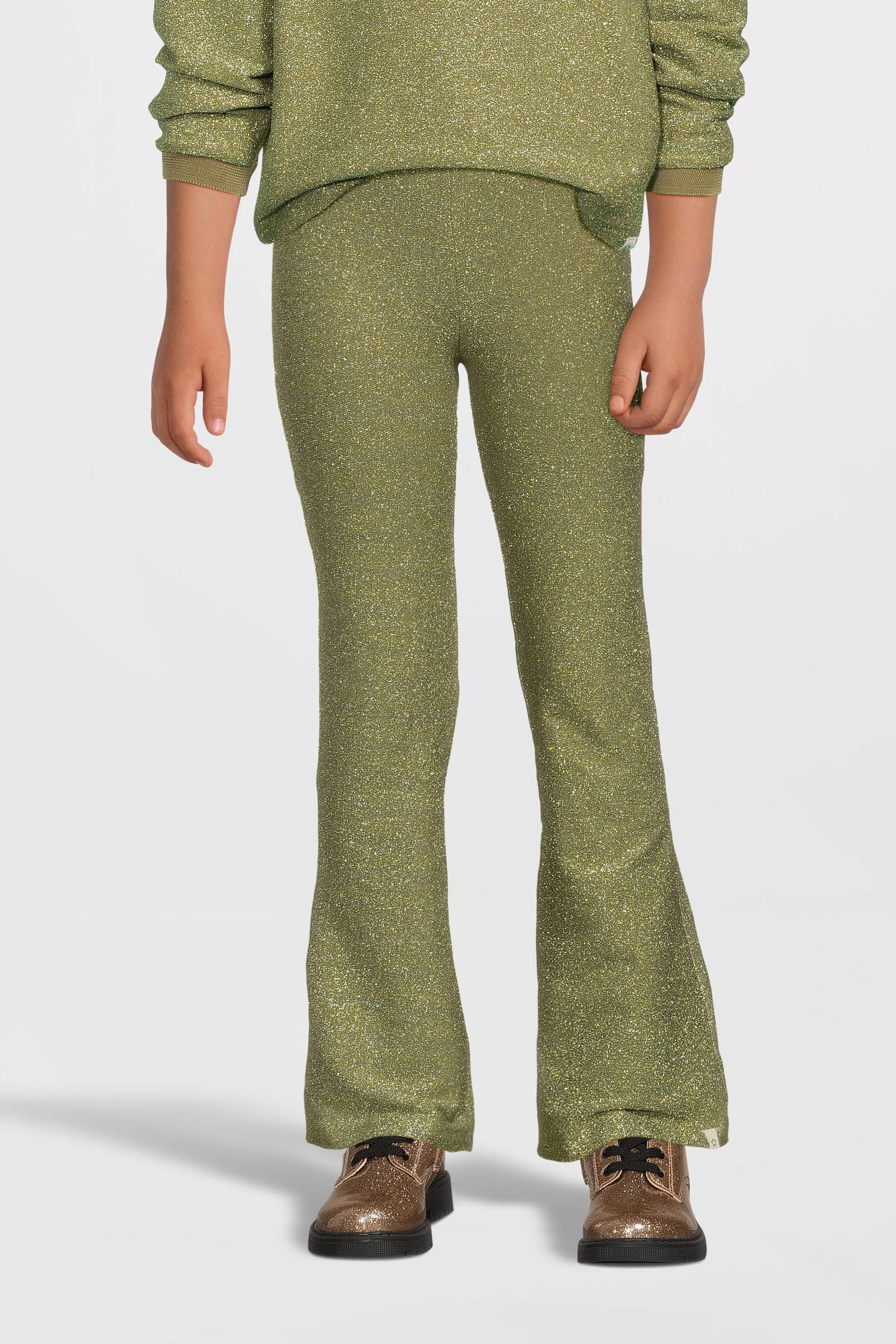 Your Wishes flared broek groen
