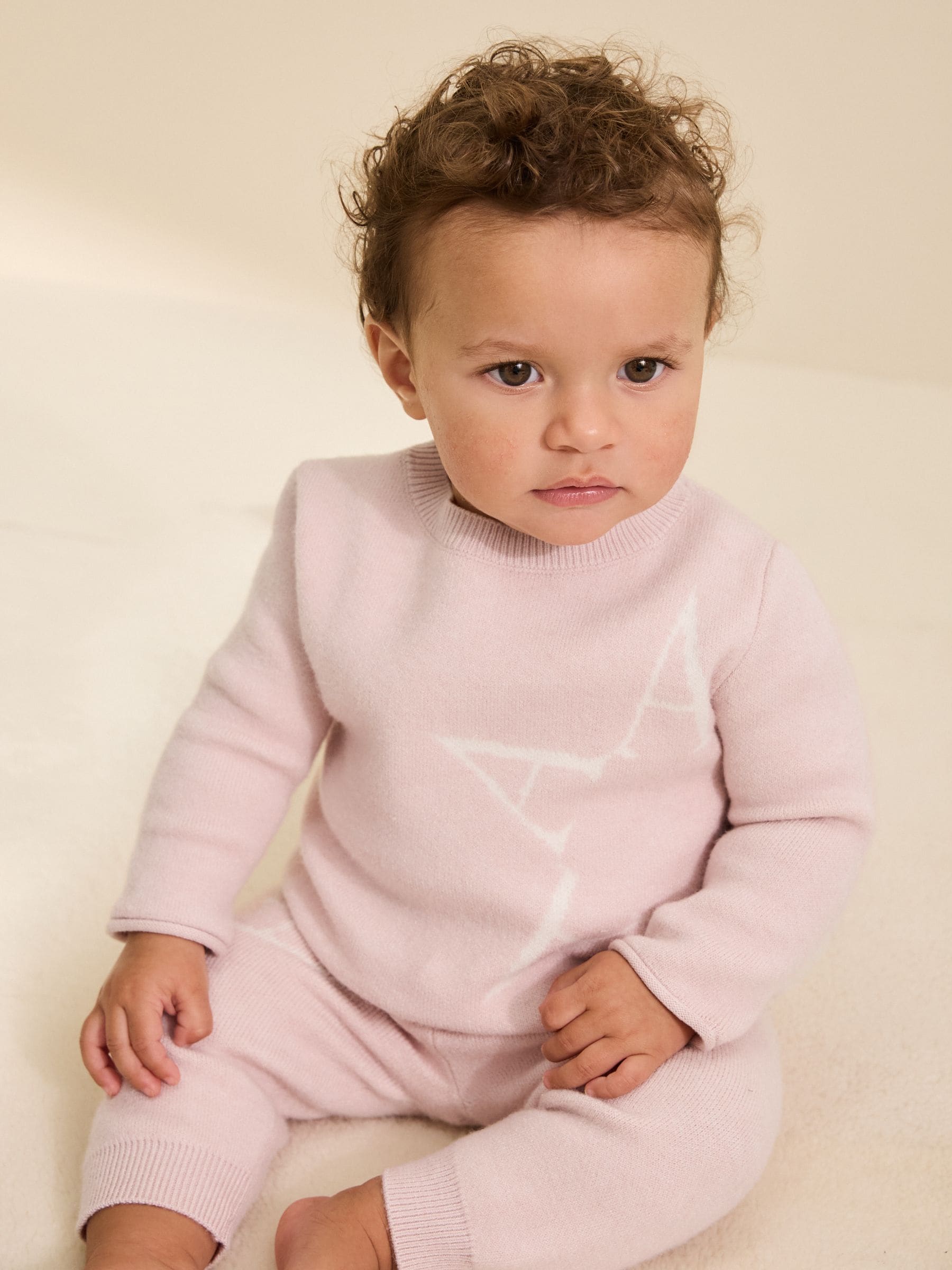 smALLSAINTS Knitted Top and Joggers Baby Girls Set