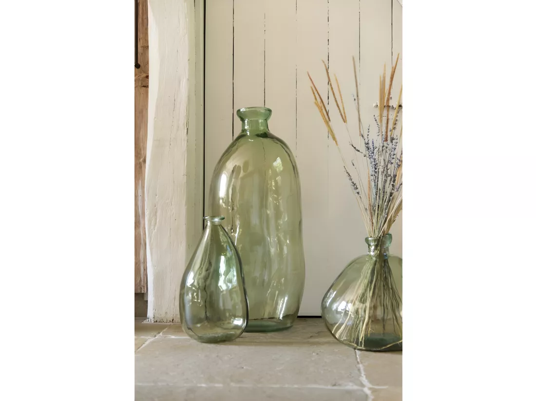 Vase Rond Design en Verre 