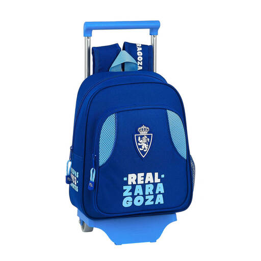 Mochila infantil pequena Real Zaragoza com rodinhas