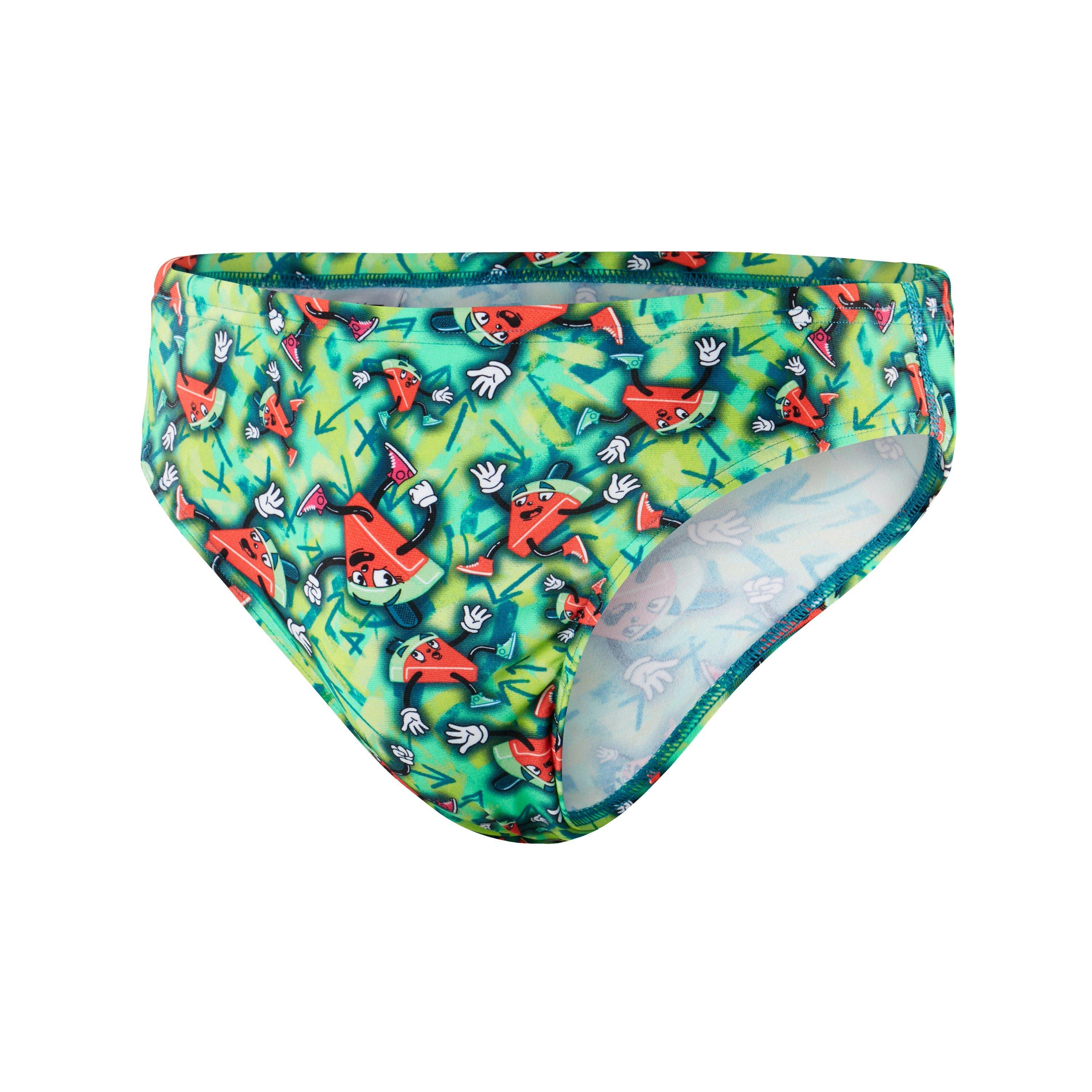 Speedo Geo Rip Allover Print 5cm Swim Briefs Adults