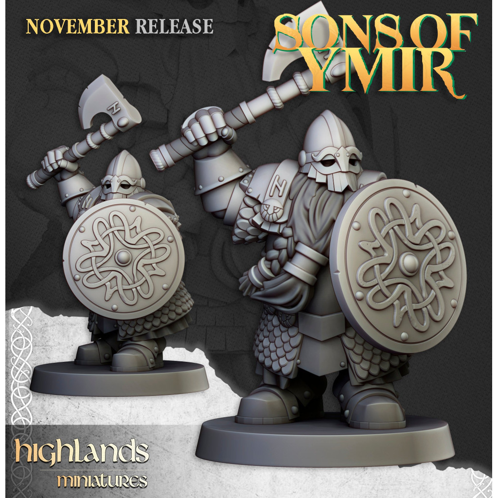 Highlands Miniatures - Sons of Ymir - Guerriers Nains
