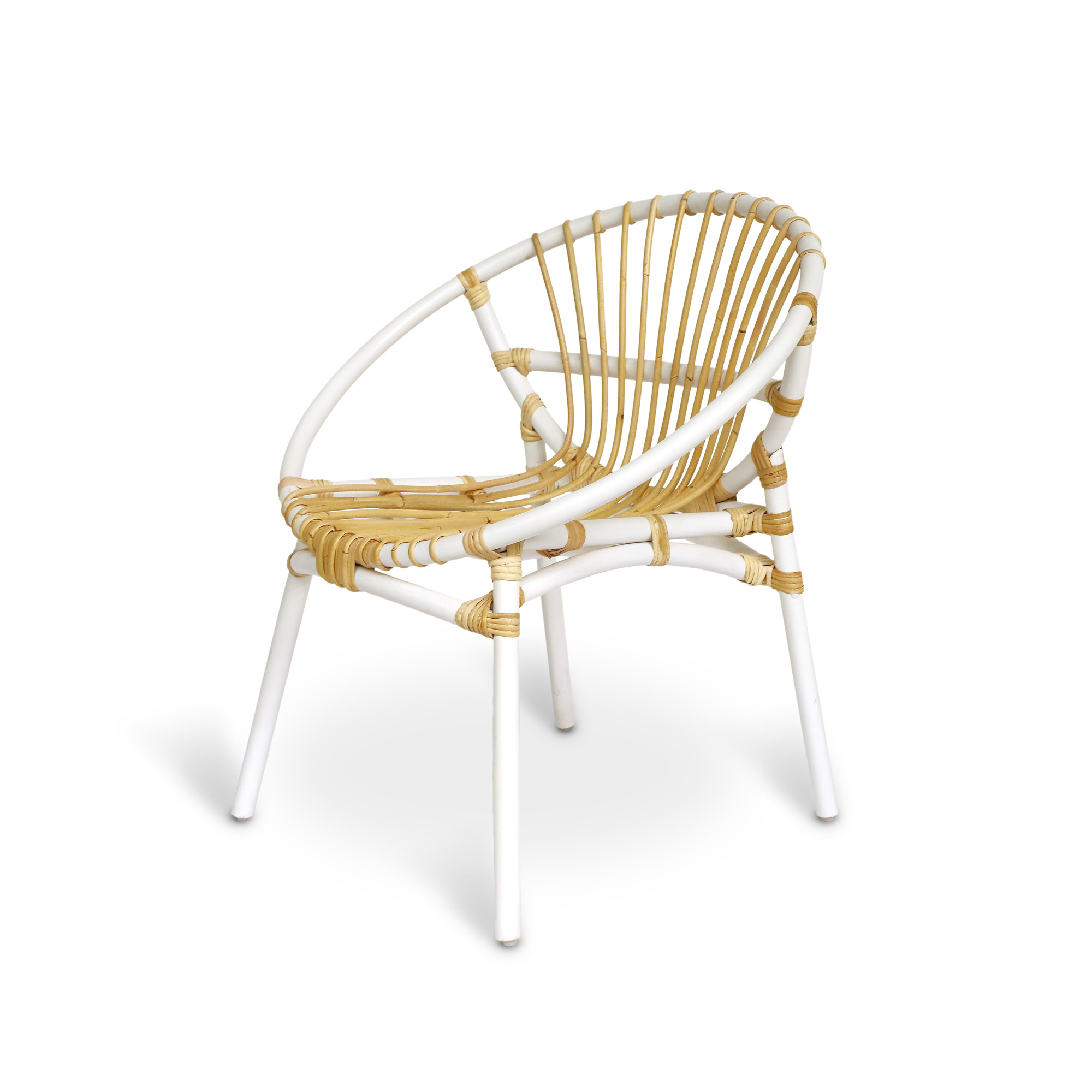 Rattan-Sessel 'Cleo', weiß, natur, B 73 cm, H 84 cm, L 62 cm günstig bestellen