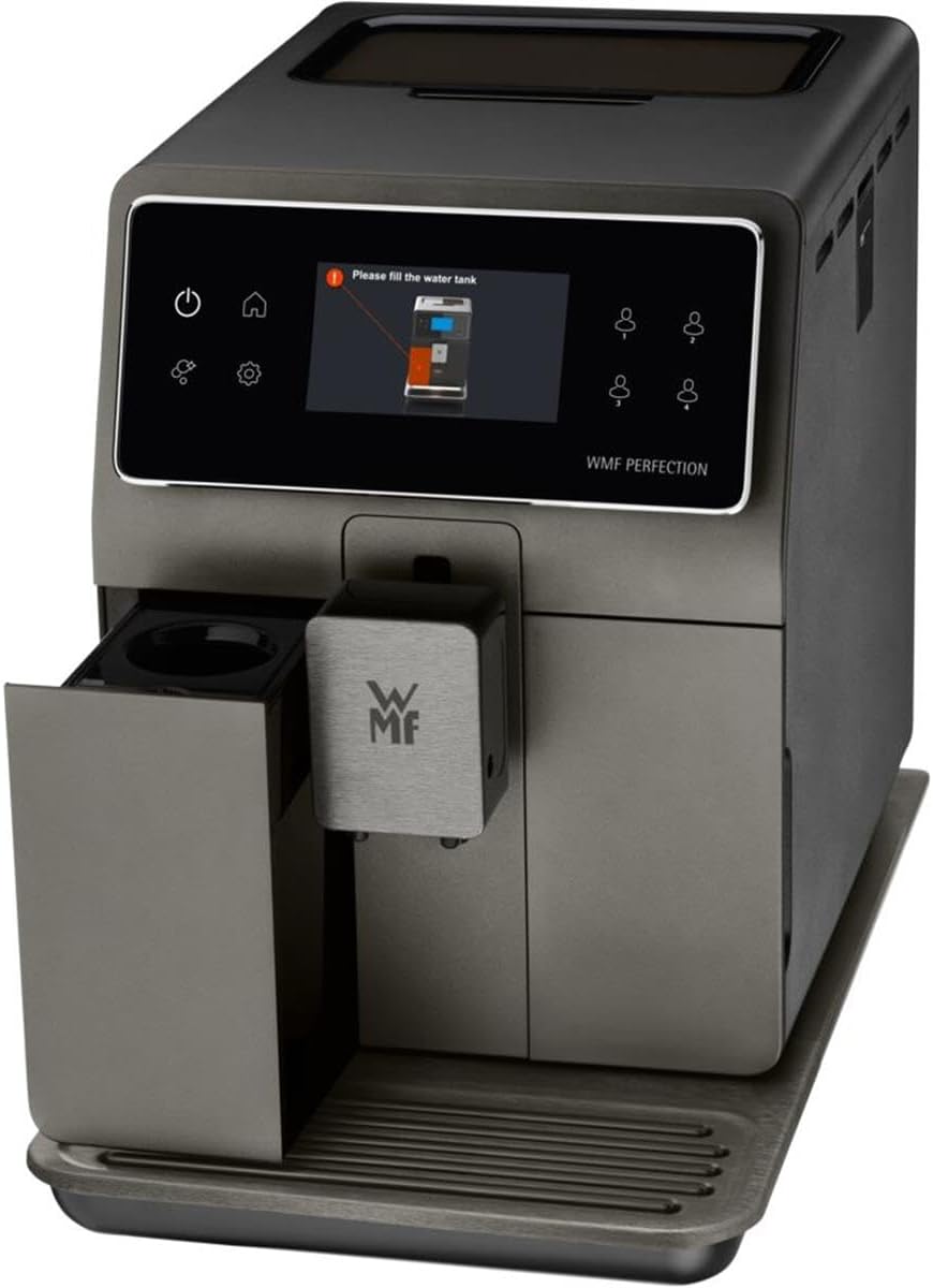 WMF Perfection 780L Kaffeevollautomat mit Milchsystem,18 Getränkespezialitäten, Double Thermoblock, Edelstahl-Mahlwerk, Nutzerprofil, 1l Milchbehälter, TÜV Hygienezertifikat
