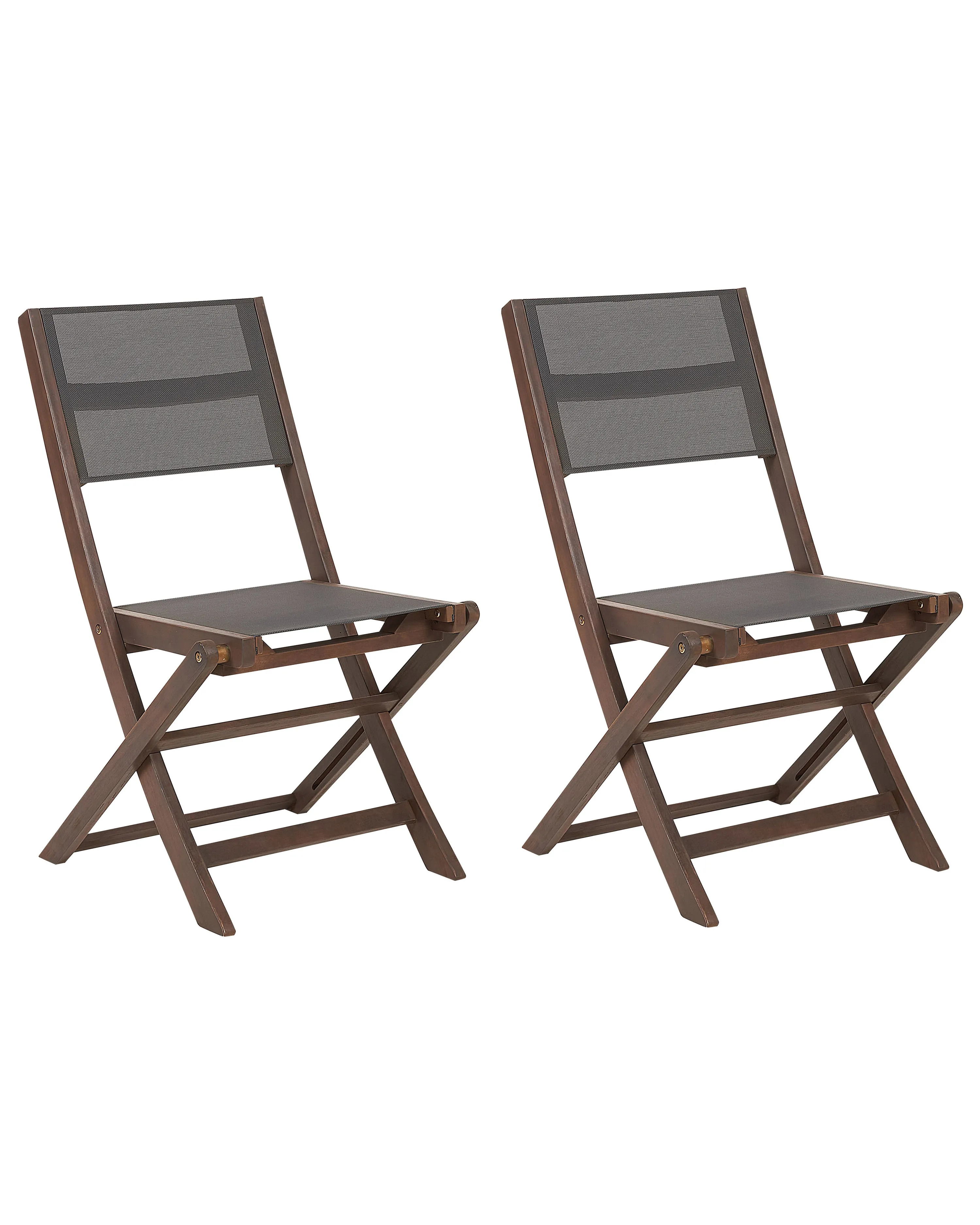 Set van 2 tuinstoelen CESANA Acaciahout Donkerbruin