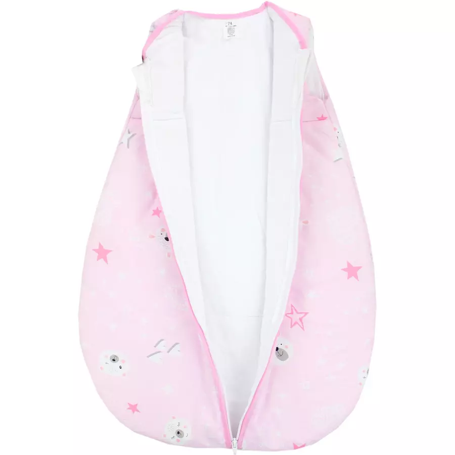 TupTam Baby Ganzjahres Schlafsack ohne Ärmel wattiert rosa