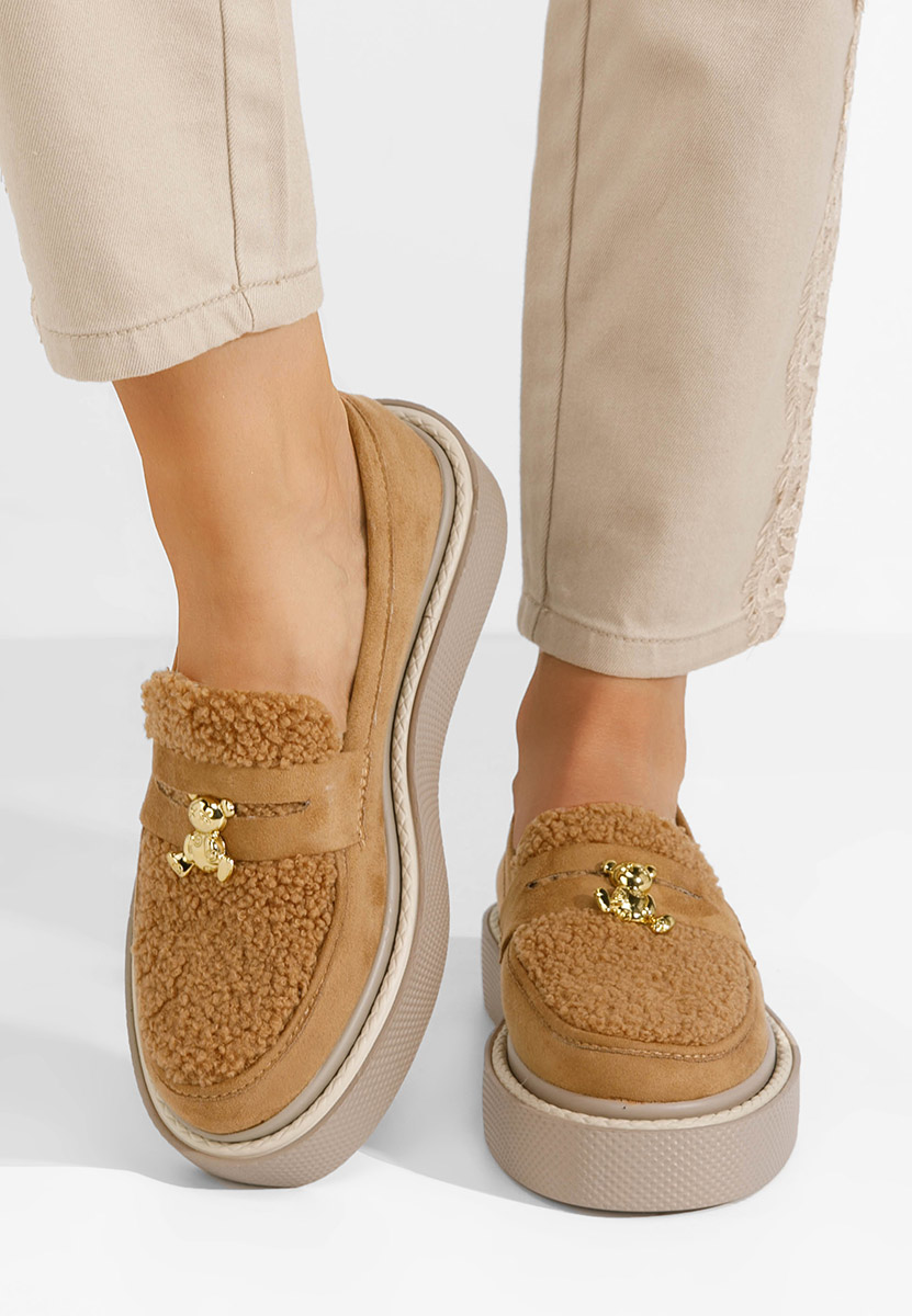 Mocassins femme chameau Velencia