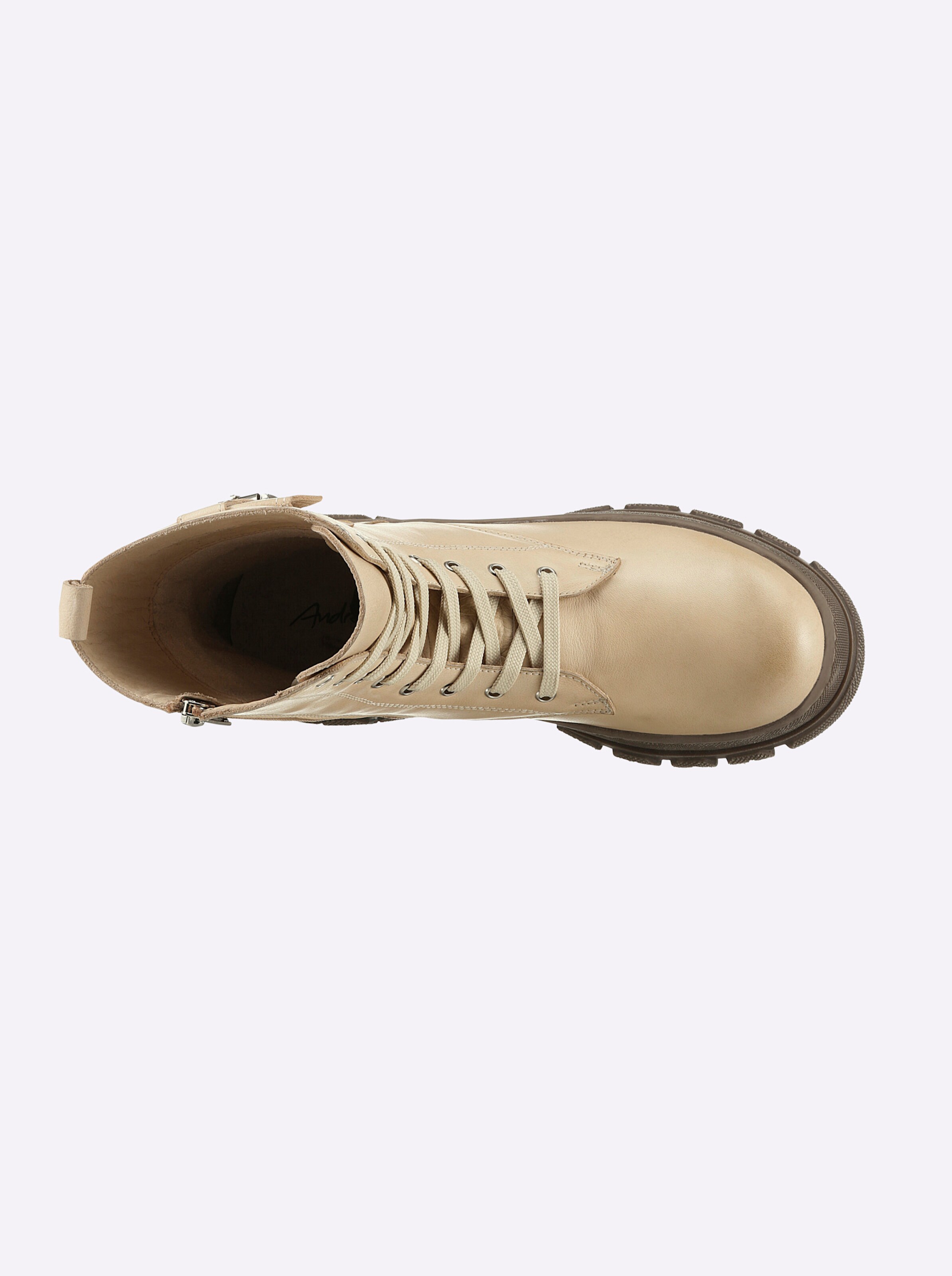 Andrea Conti Schnürstiefelette in creme