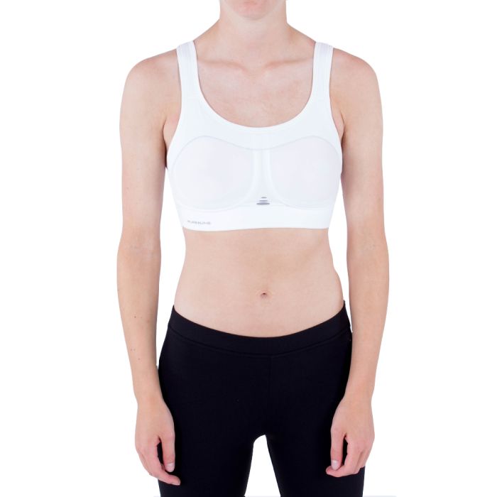 PureLime Dame BH Compression Bra - High Impact Hvid
