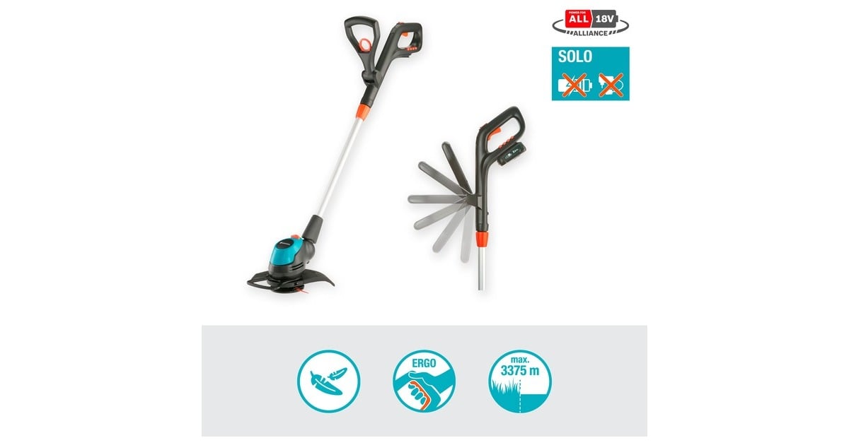 GARDENAEasyCut 23/18V P4A solo grastrimmer  (Grijs/turquoise, 14700-55, Accu niet inbegrepen)