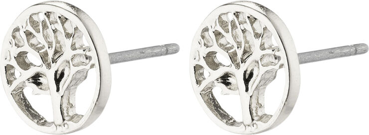 Pilgrim IBEN recycled tree-of-life ørestikker silver-plated Sølv