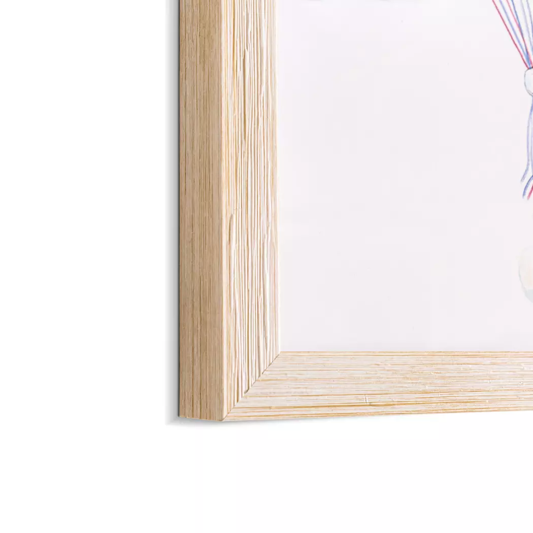 Wandbild 33 x 33 cm Hase