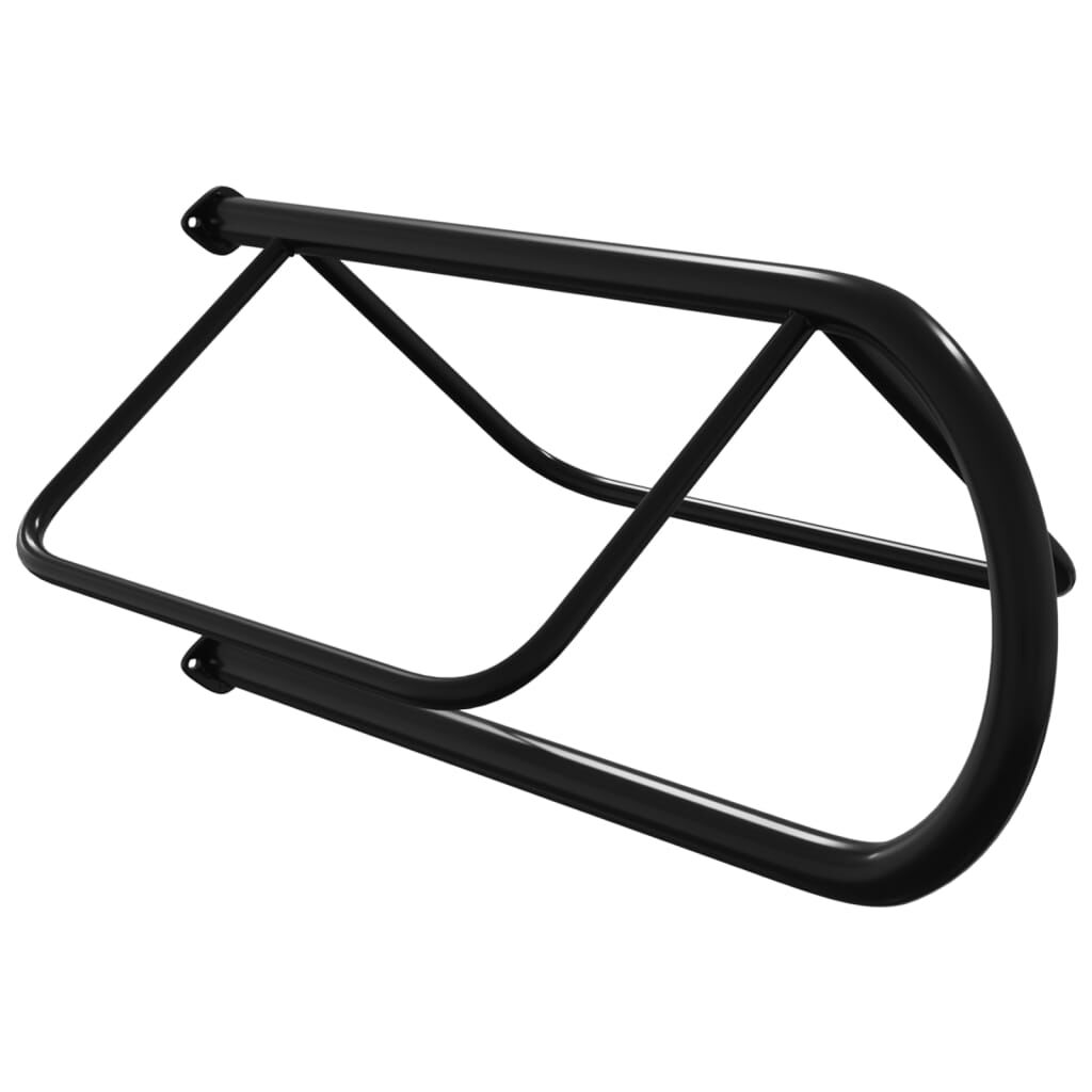 vidaXL Wandzadelrek Zwart IJzer