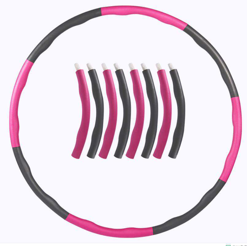 (Ø95cm/1.125kg) Hula Hoop Fitness Reifen Bauchtrainer für Erwachsene / Kinder (8 Abnehmbare Segmente) - Blau