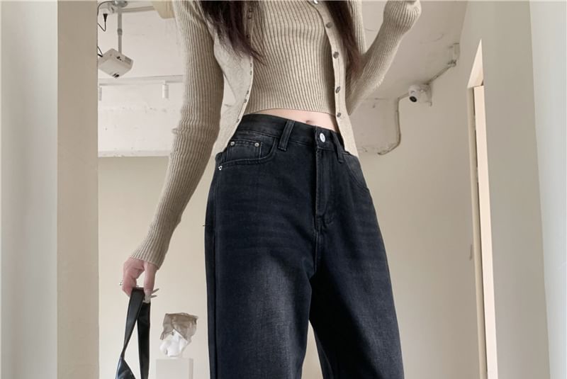 scenesweet - Mid Rise Washed Flared Cargo Jeans