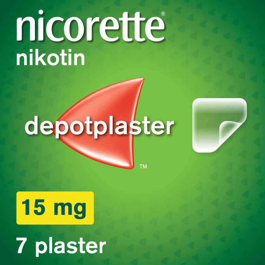 Nicorette plaster 15 mg nikotin, 16 timer, slutte å røyke