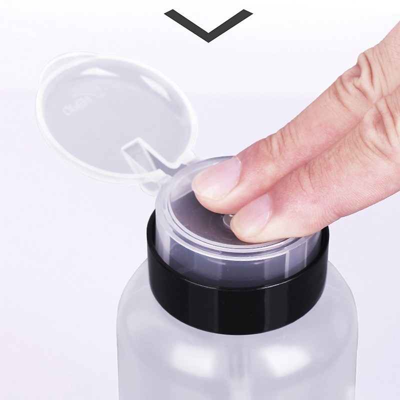 (200ml) Befüllbarer Pump Spender Kosmetik Behälter für Nagellack Entferner / Gesichts Tonic - Transparent
