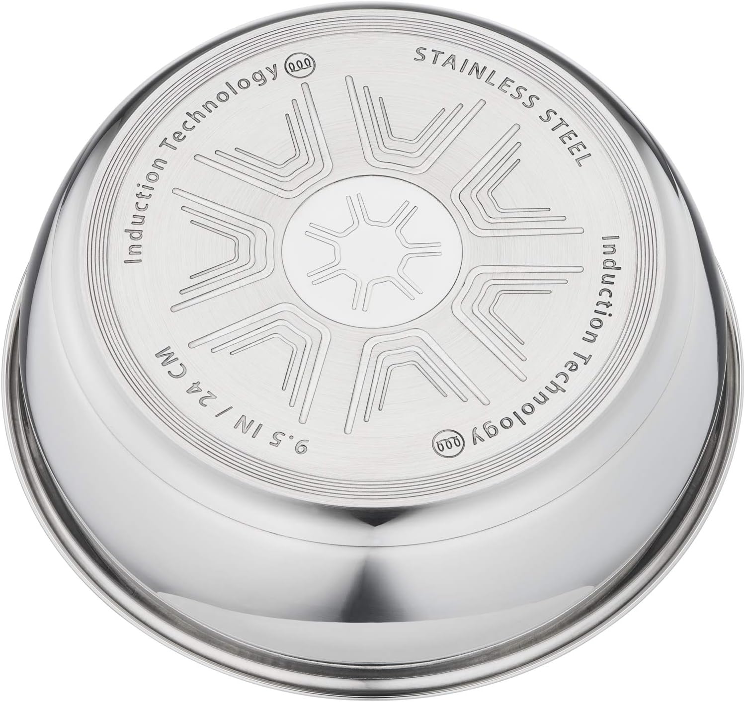 Seb Compact Inox Batterie de cuisine 10 pièces, Induction, Poêles 22/24/26 cm, Casseroles 16/18/20 cm, Sauteuse 24 cm, Couvercles 18/20 cm, 1 poignée L953SA04, Noir, argent, ‎35.4 x 35.29 x 26.8 cm
