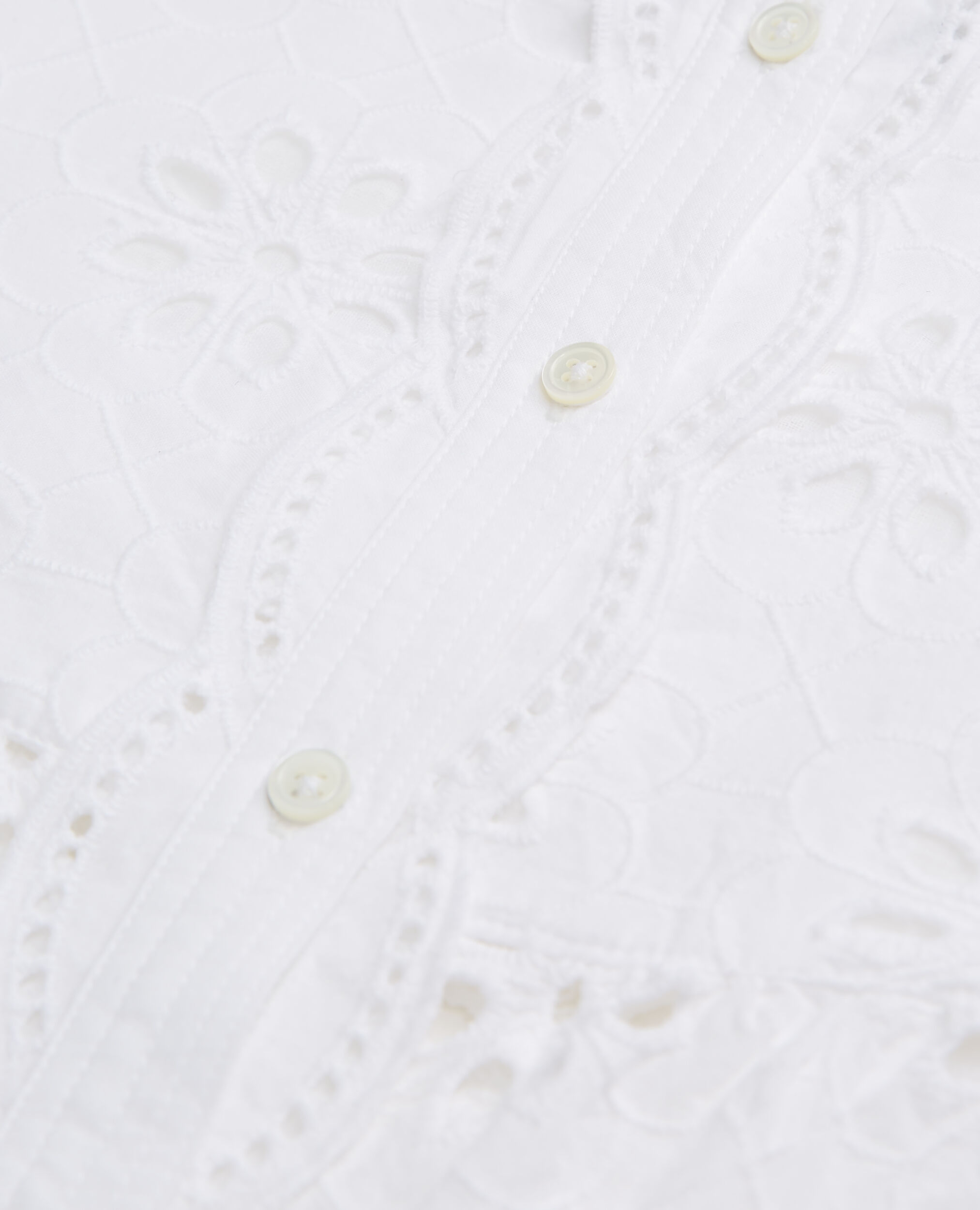 Top court blanc en Broderie Anglaise