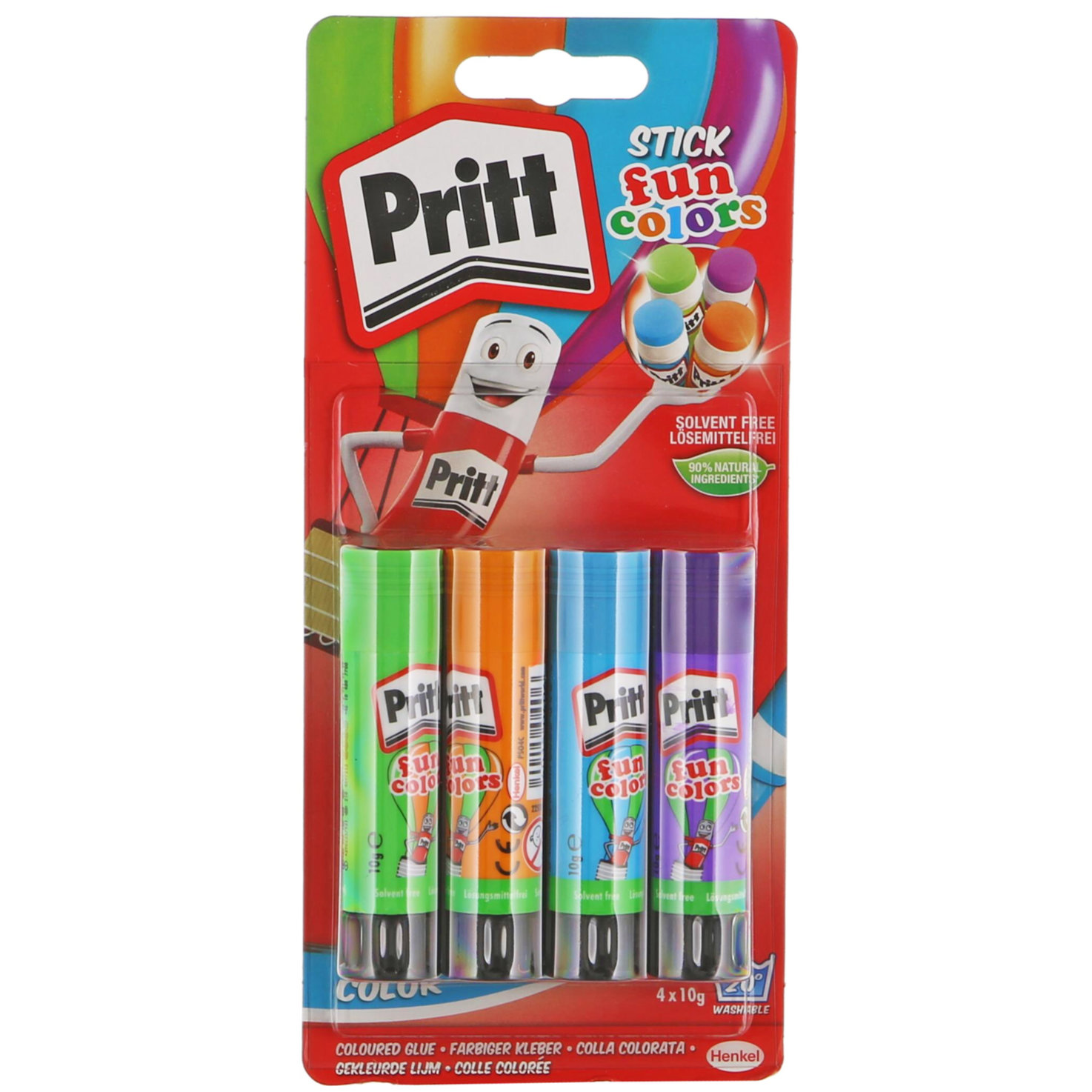 Pritt Klebestift Rainbow Sticks 4x10g