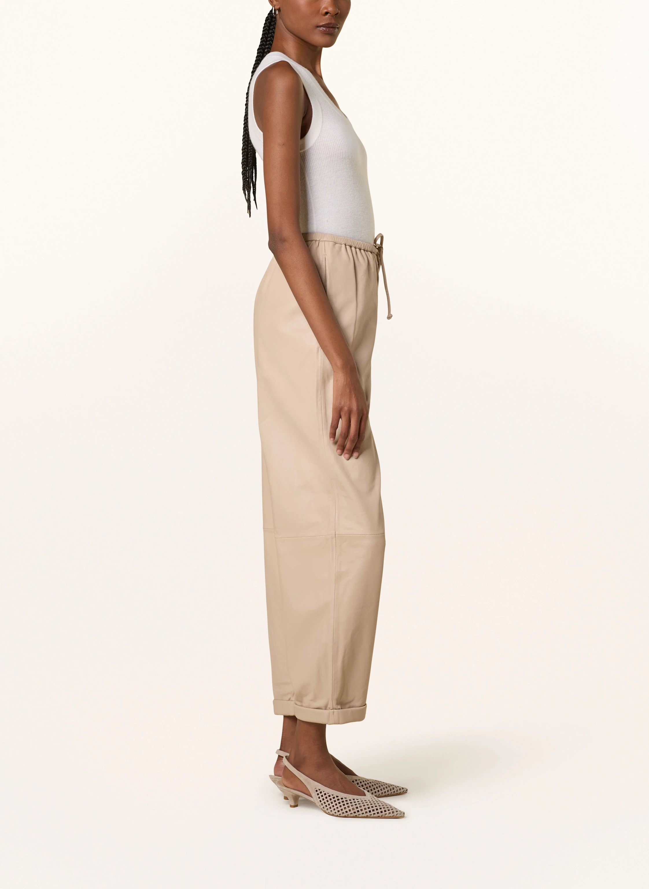 BY MALENE BIRGER Lederhose JOANNI im Jogging-Stil