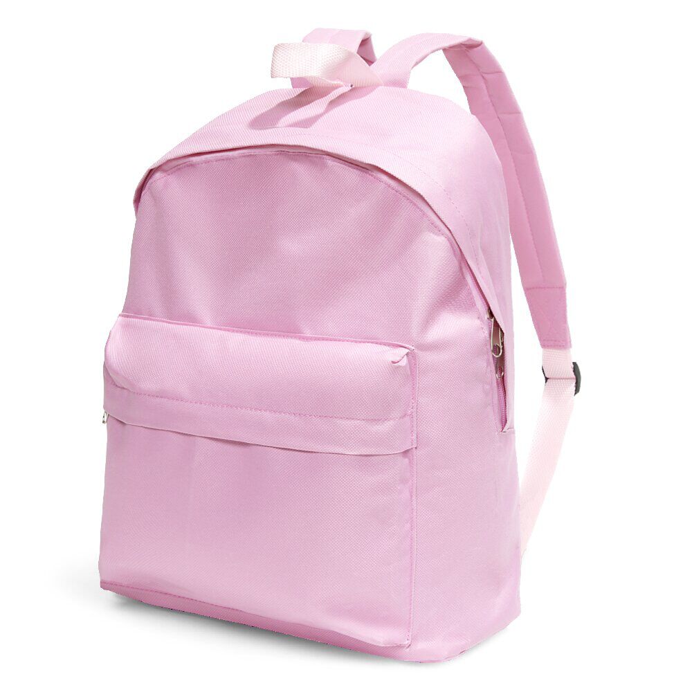 Sac à dos uni 2 poches 28x10,5xH37cm - 2 modèles noir ou rose