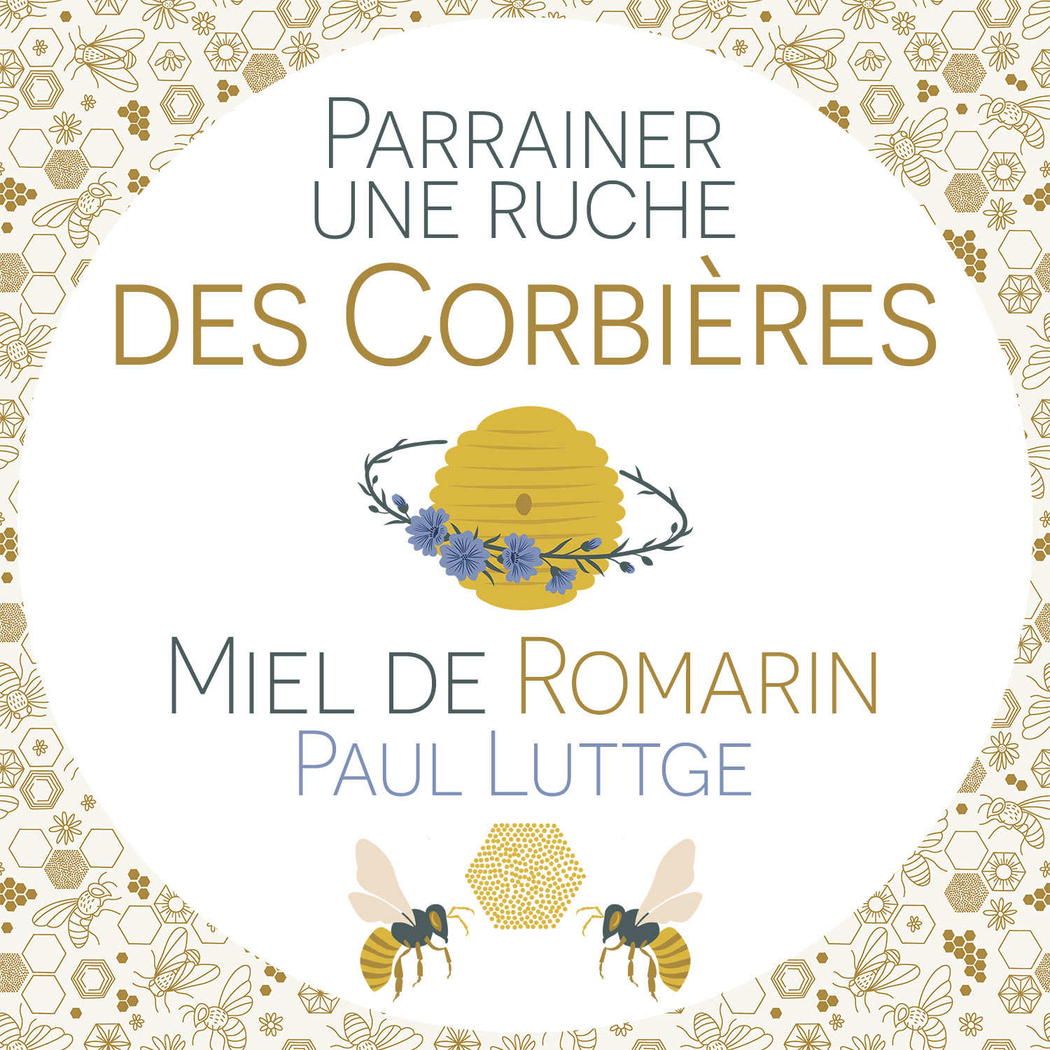 Parrainer une ruche des Corbières : Miel de Romarin - Récolte 2024