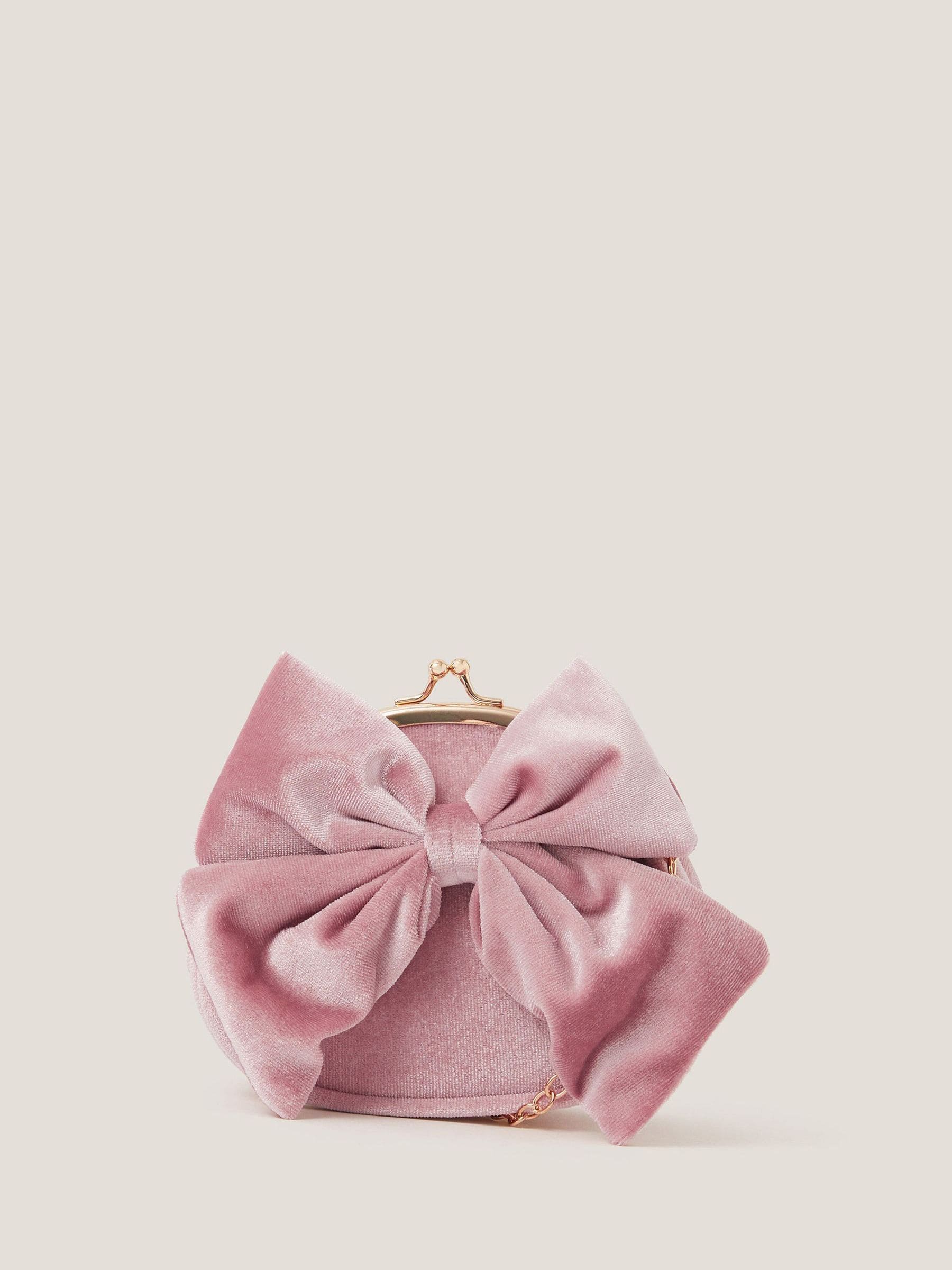 Monsoon Velvet Bow Clip Frame Bag