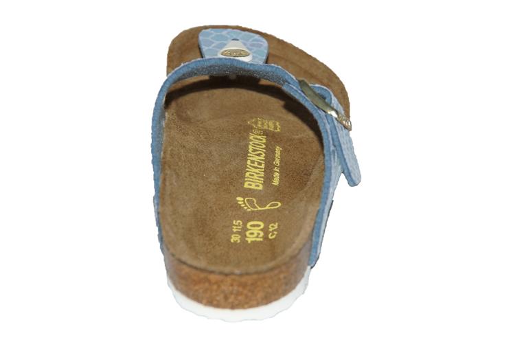 Birkenstock gizeh-breed Shiny Snake Sky