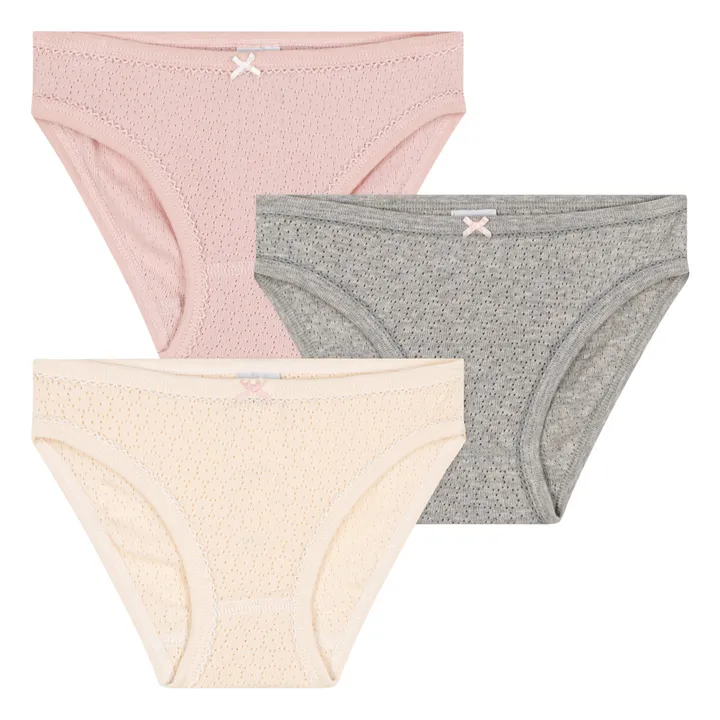 Petit Bateau Lot 3 Culottes Unies | Rose