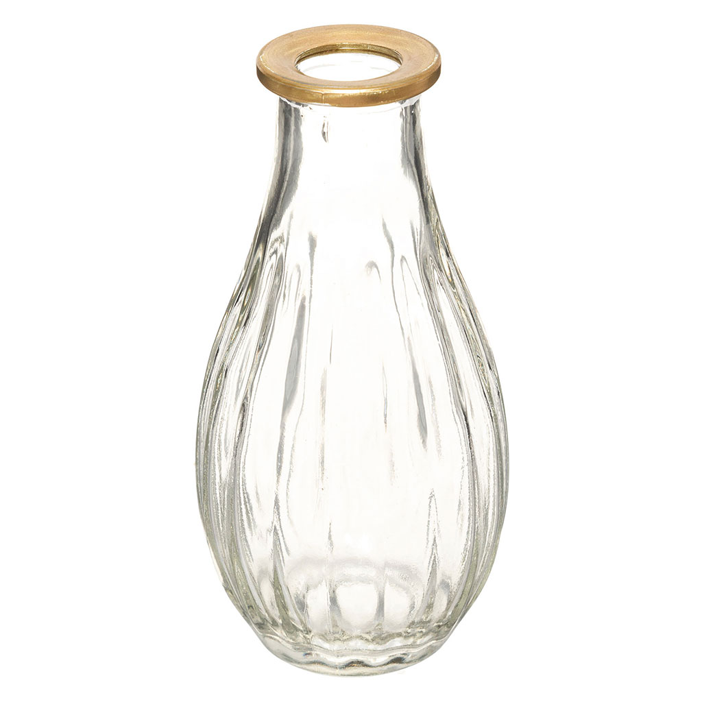 Lot de 3 soliflores WONDER verre transparent H 16cm
