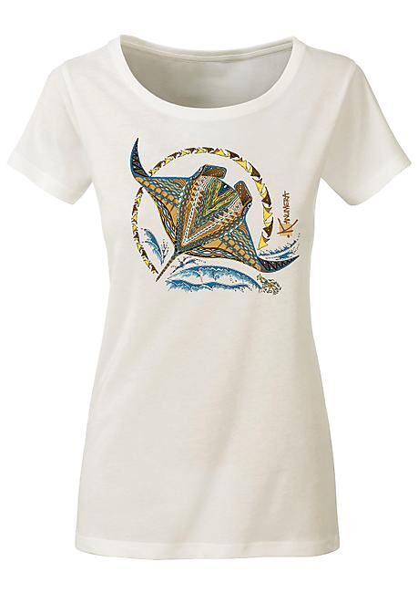 KANUMERA - T-SHIRT ORIGINE RAIE MANTA FEMME