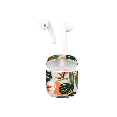 T'nB Exclusiv Jungle - Kit main libre - écouteur sans fil bluetooth - blanc boitier jungle